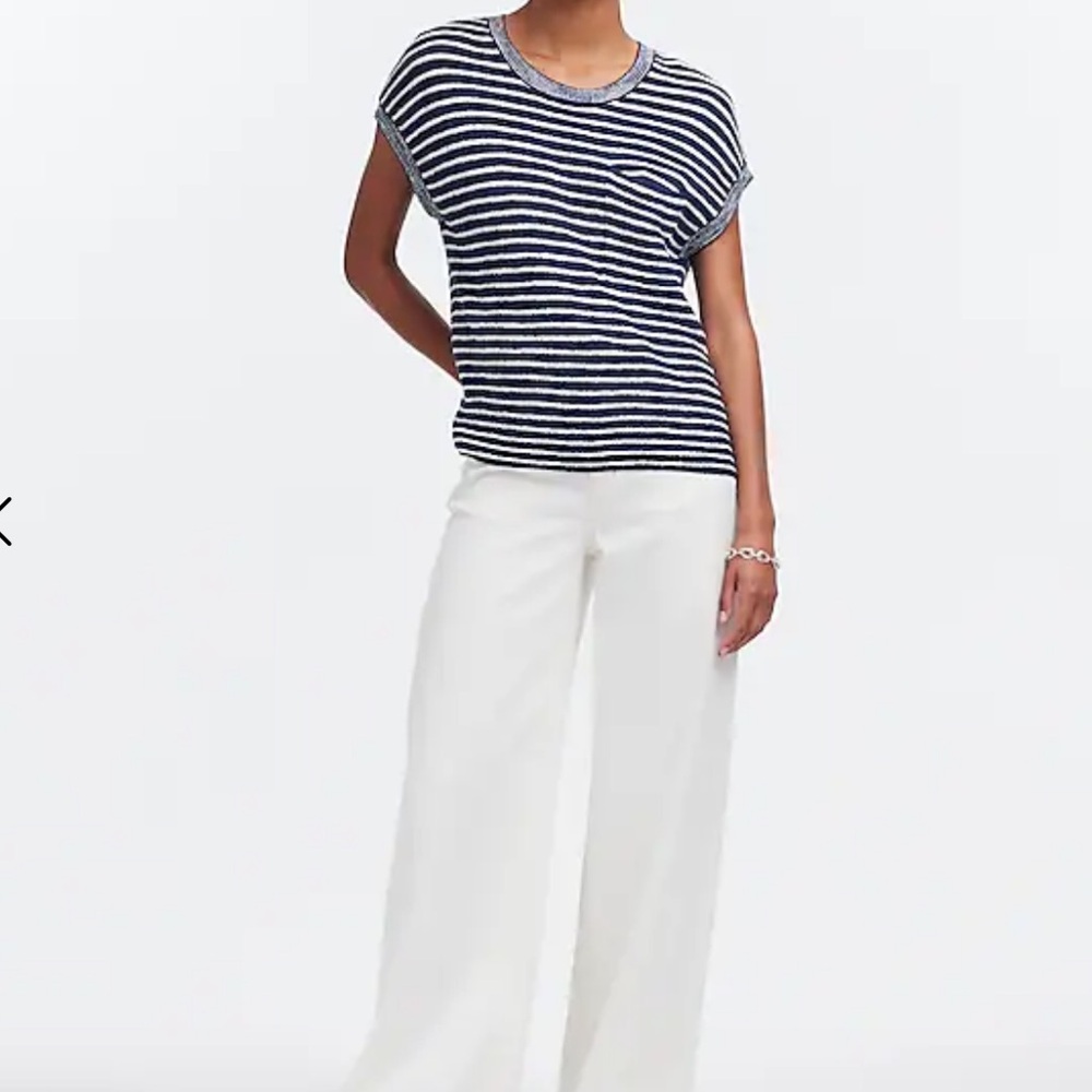 Madewell Ribbed Pocket Sweater Tee in Stripe✨